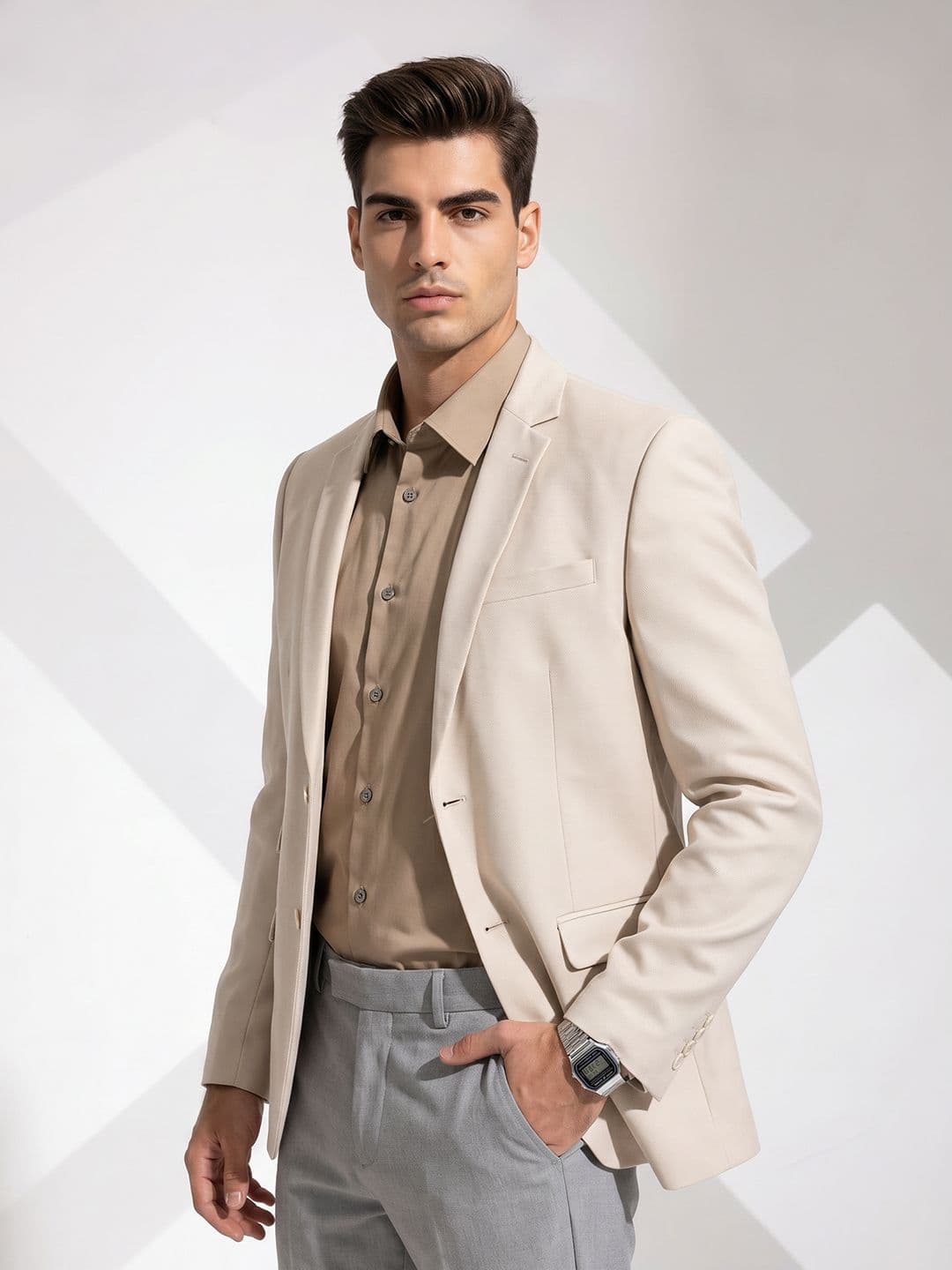 INVICTUS Single Breasted Notched Lapel Formal Blazer - view 1