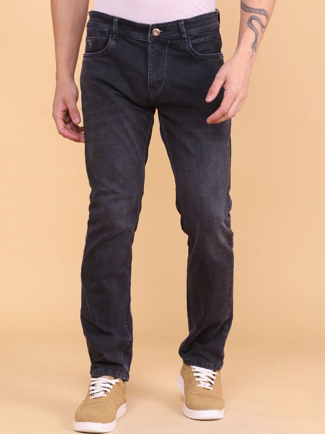 V-Mart Men Slim Fit Mid-Rise Light Fade Jeans - view 1