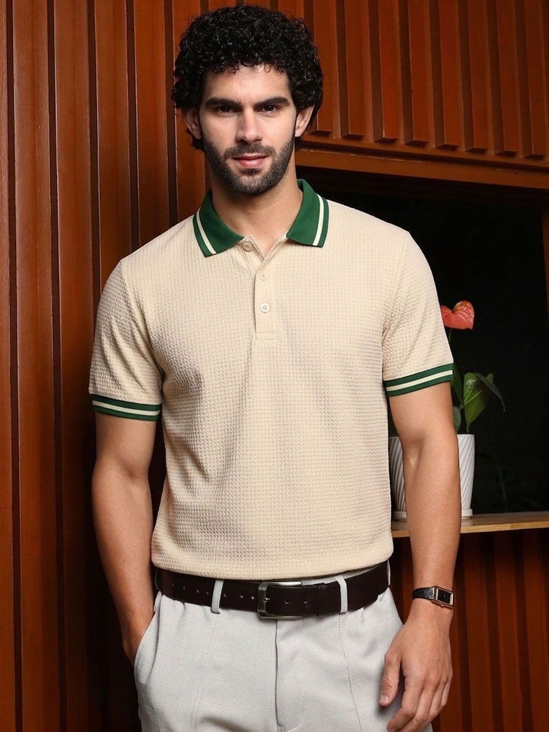THE BEETEL HOUSE Men Polo Collar T-shirt - view 1