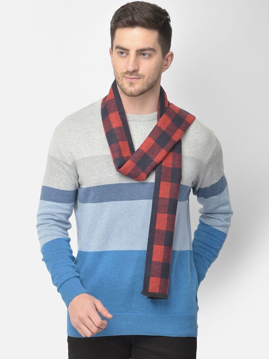 Cazzano Men Checked Scarf - view 1