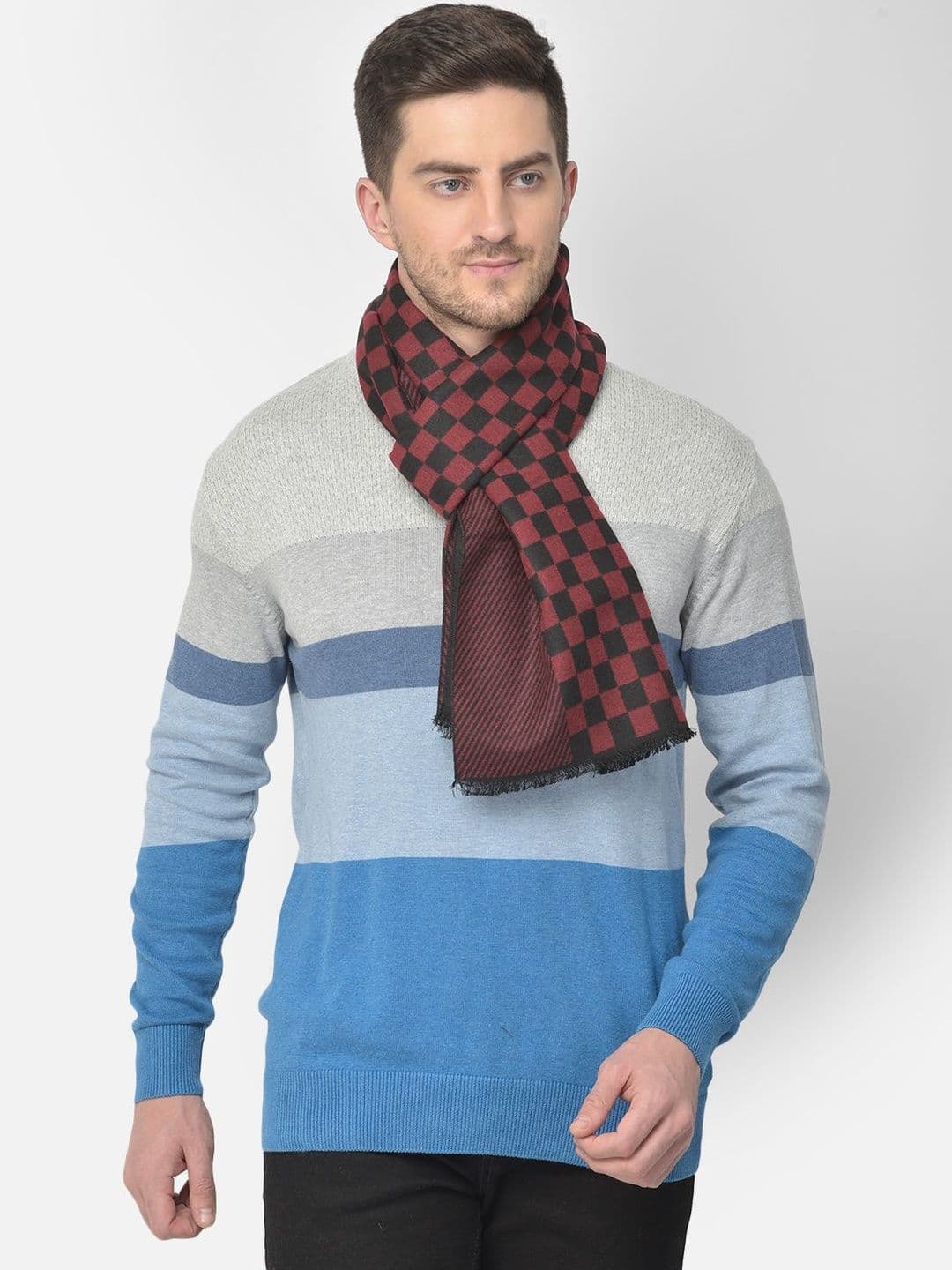 Cazzano Men Checked Scarf - view 1
