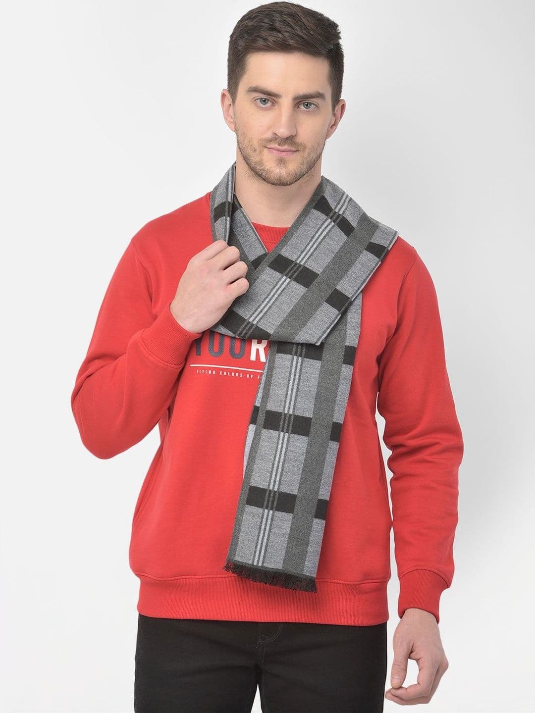 Cazzano Men Checked Scarf - view 1