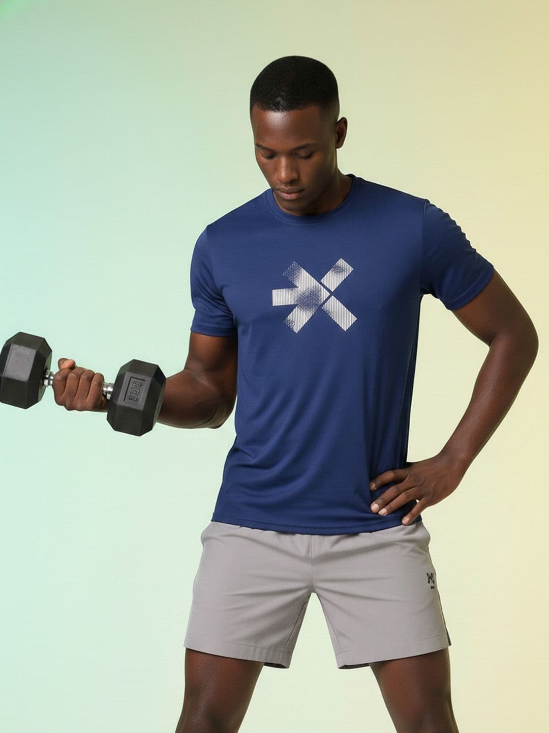 HRX by Hrithik Roshan Printed Rapid-Dry Training T-shirt - view 1