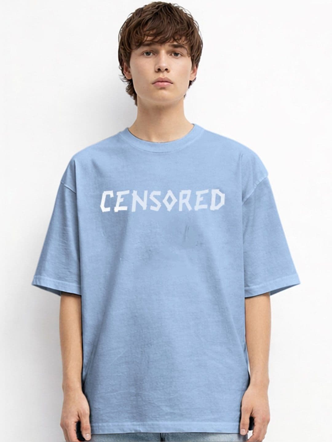 The Roadster Lifestyle Co. Printed Organic Cotton Round Neck Oversized Tshirt - view 1