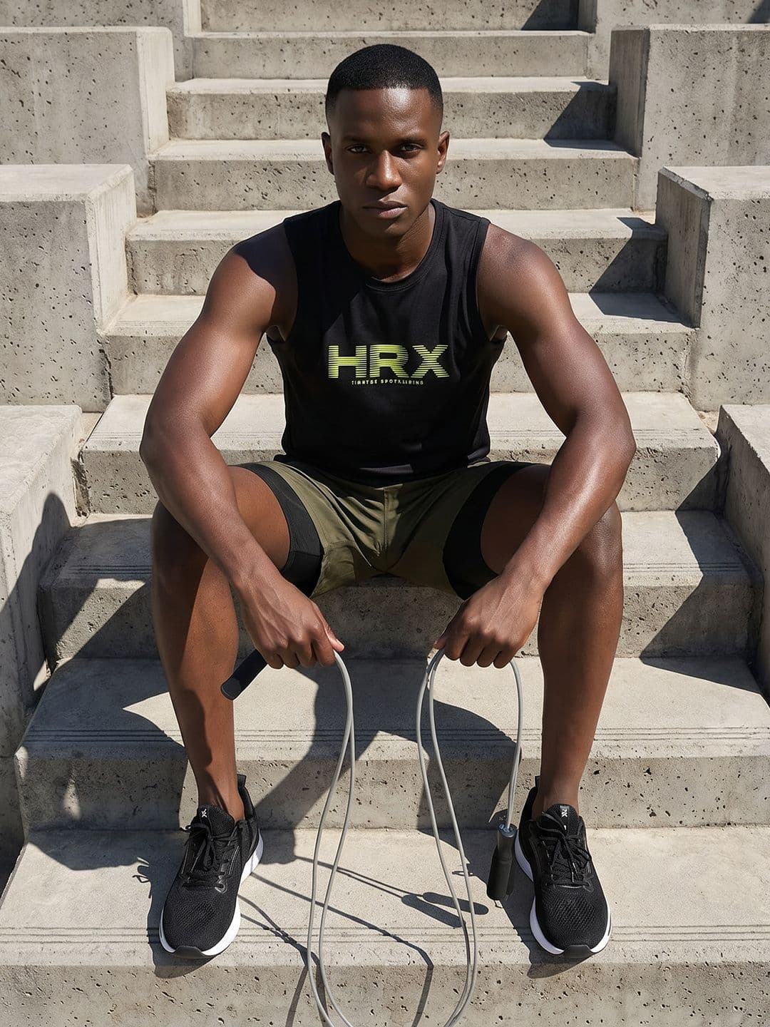 HRX by Hrithik Roshan Brand Logo Printed Rapid Dry Training T-shirt - view 1