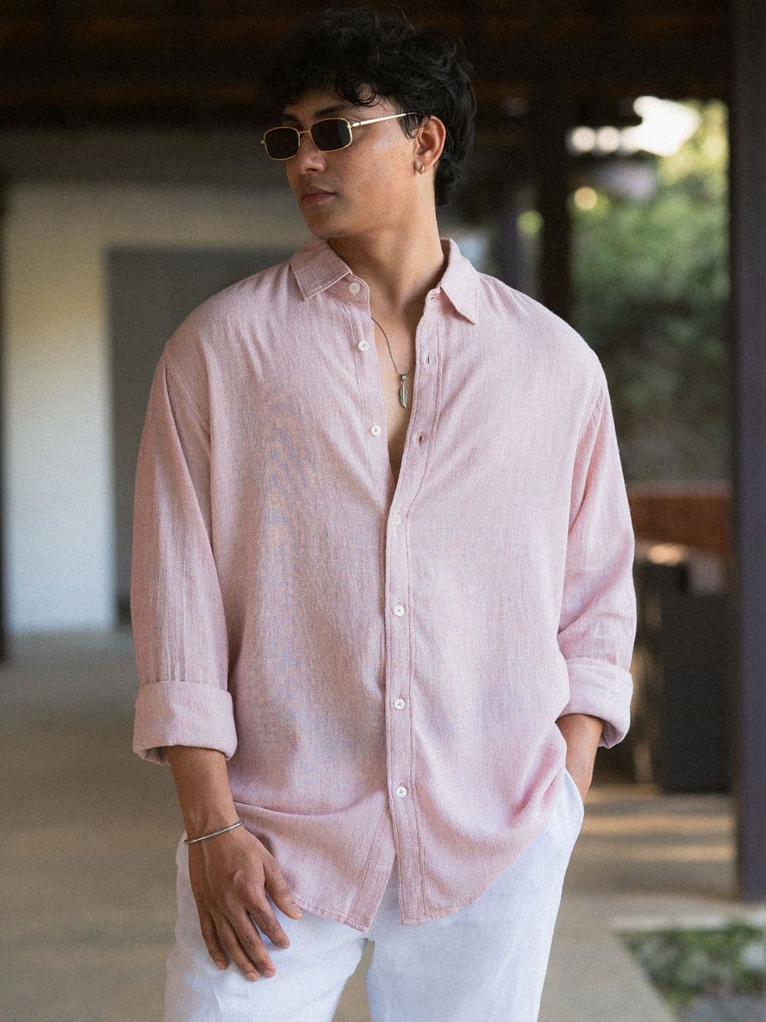 Powerlook Striped Spread Collar Casual Shirt - view 1