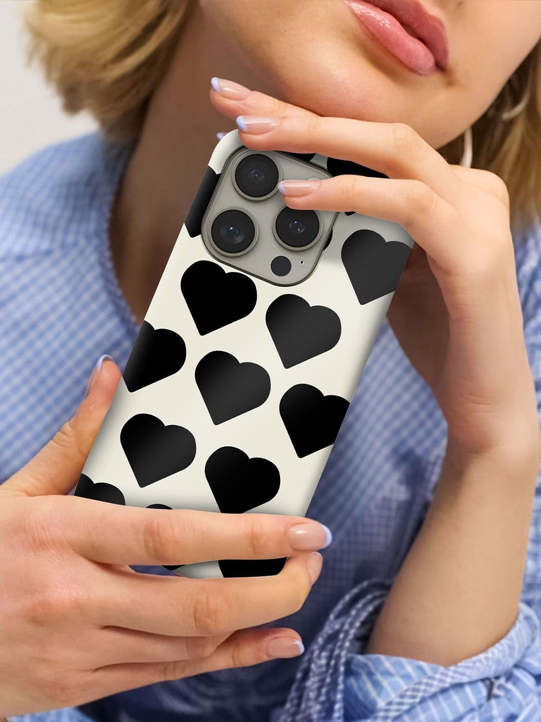 QRIOH Geometric Printed iPhone 16 Pro Max Back Case Mobile Accessories - view 1