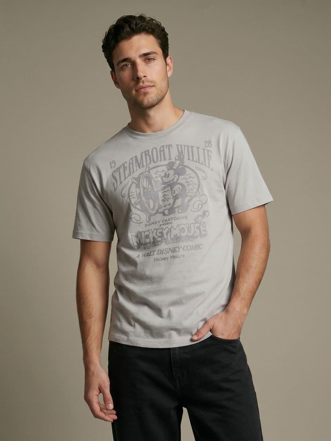 glitchez Mickey Mouse Printed Relaxed Fit T-shirt - view 1