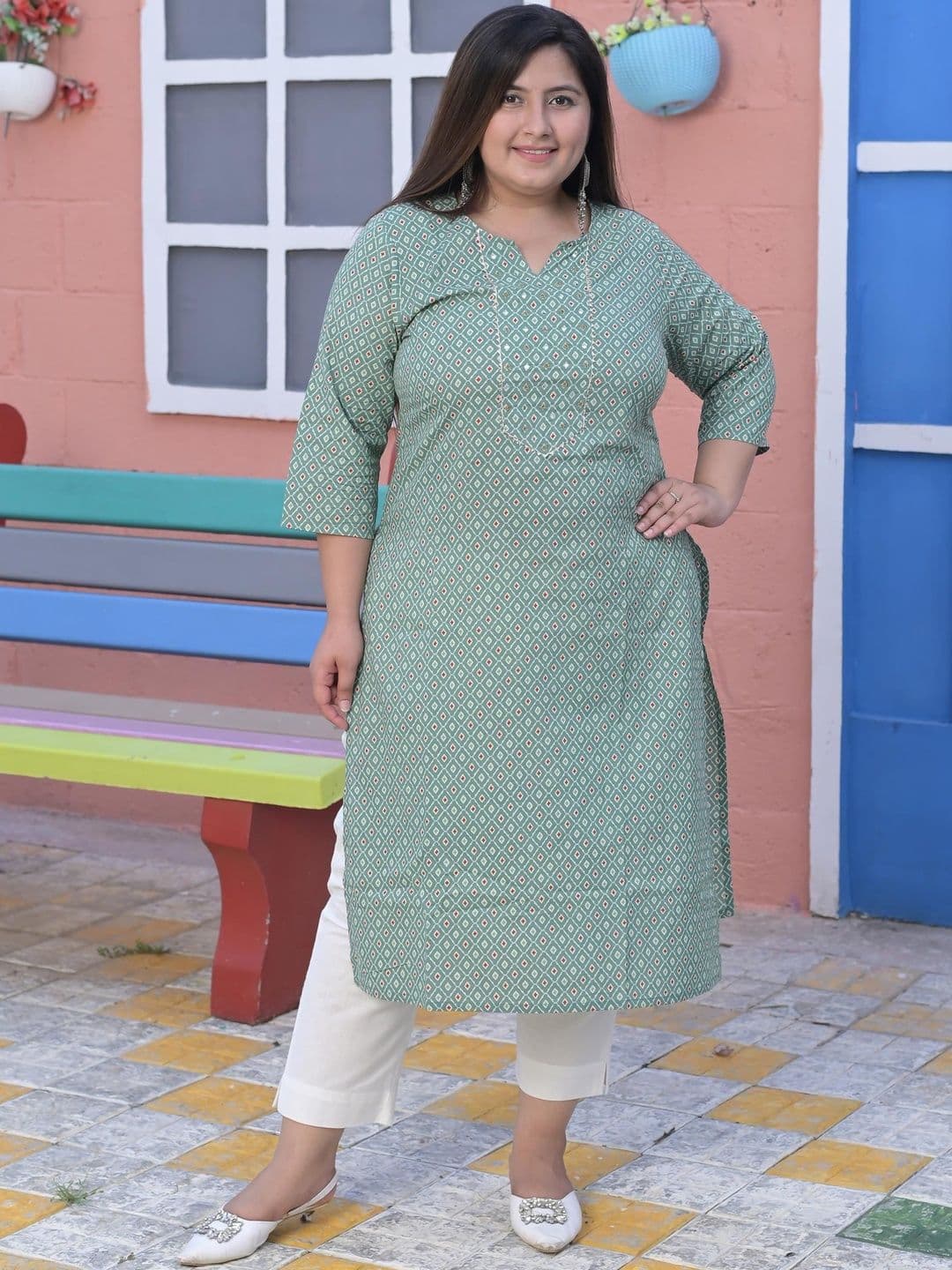 VIFA PLUS Women Geometric Printed Kurta - view 1