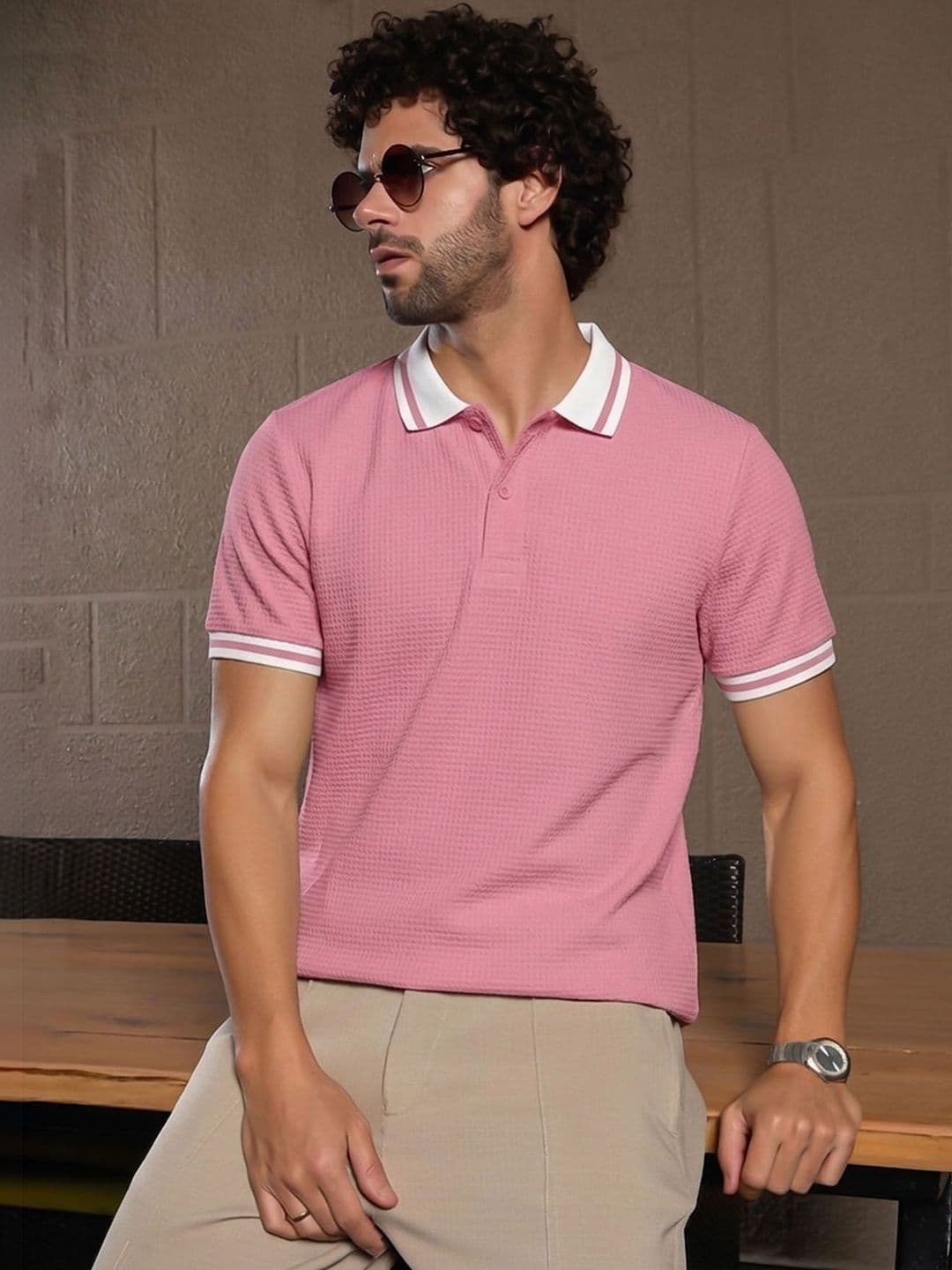 THE BEETEL HOUSE Men Polo Collar T-shirt - view 1
