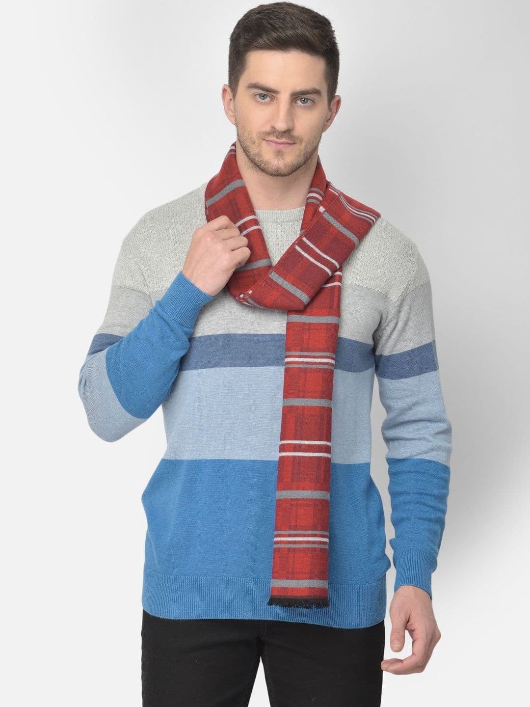 Cazzano Men Checked Scarf - view 1