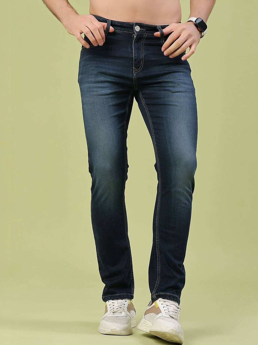 V-Mart Men Skinny Fit Mid-Rise Light Fade Jeans - view 1