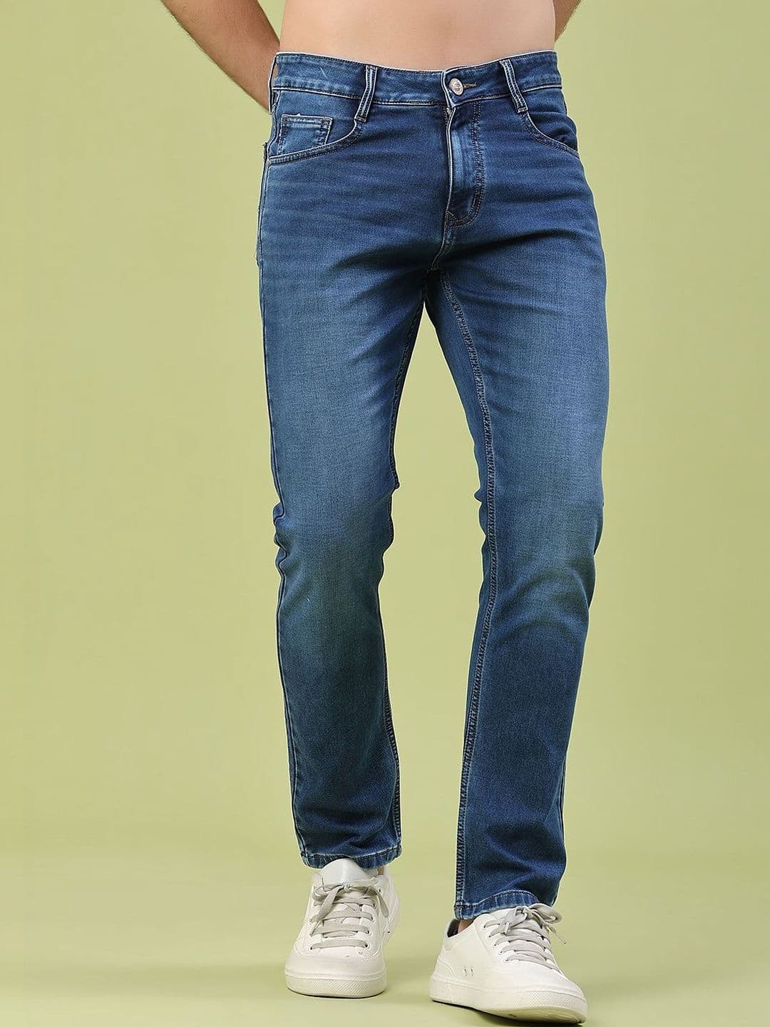 V-Mart Men Skinny Fit Mid-Rise Light Fade Jeans - view 1