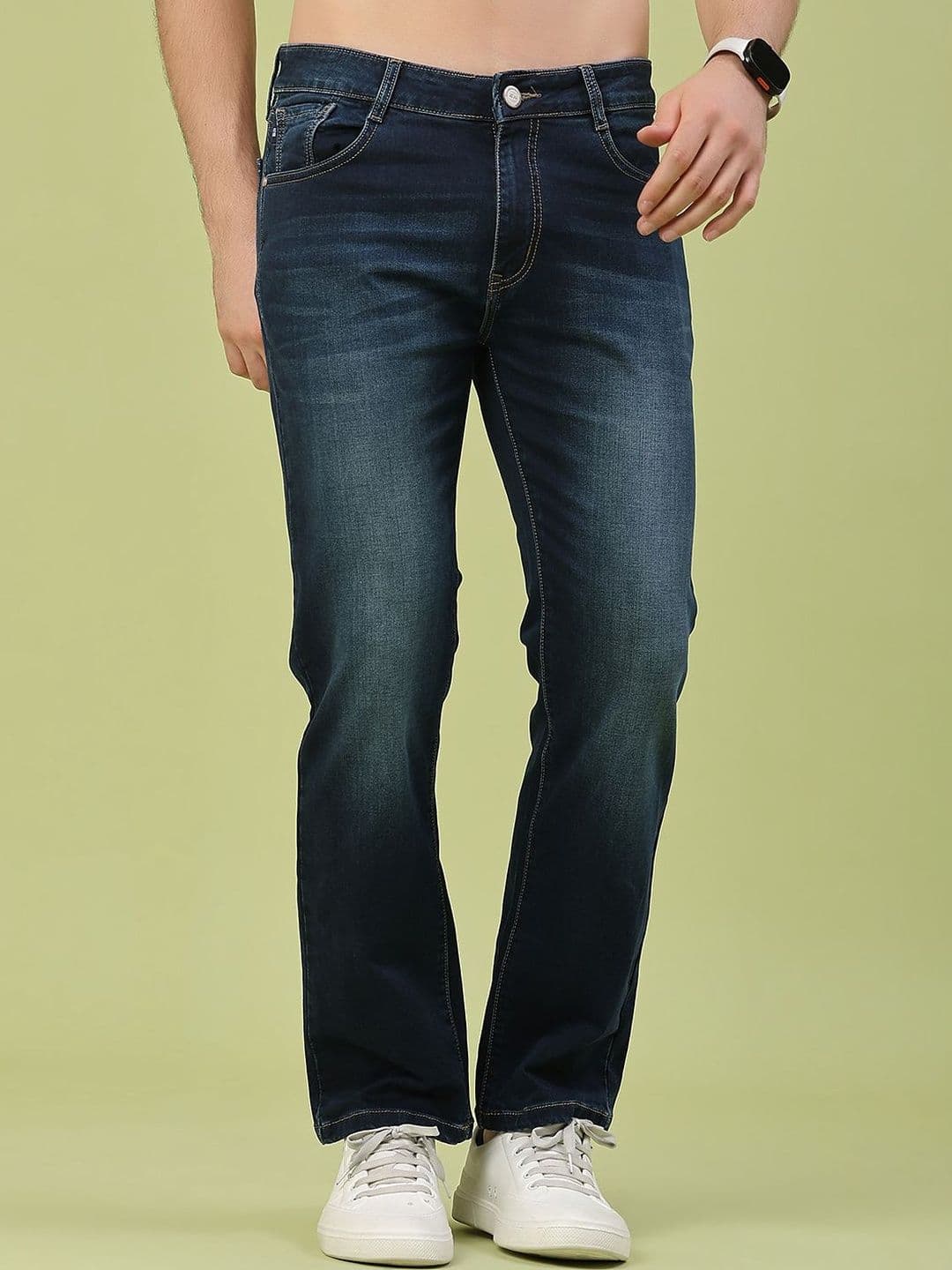 V-Mart Men Relaxed Fit Mid-Rise Light Fade Jeans - view 1