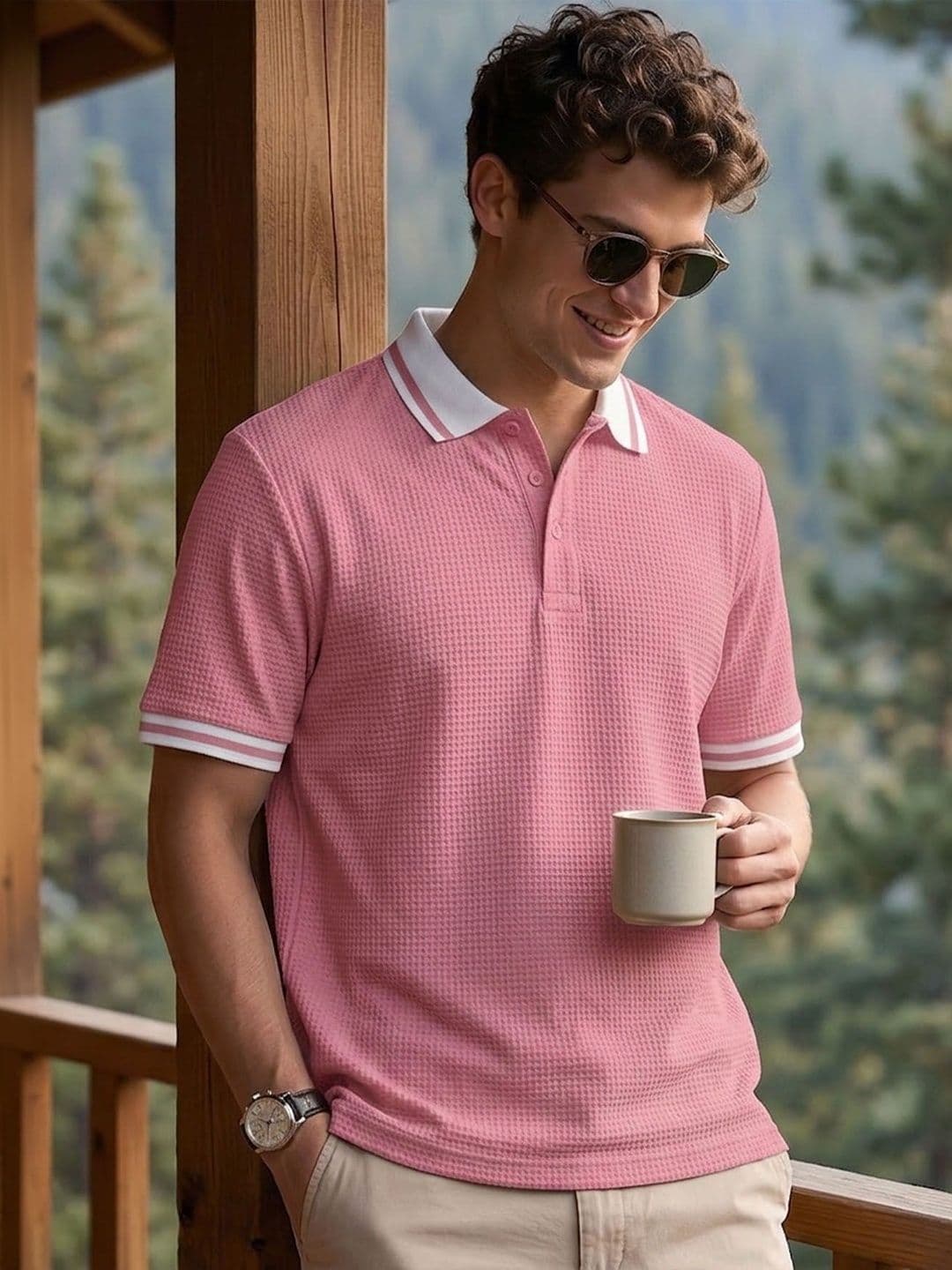 THE BEETEL HOUSE Men Polo Collar T-shirt - view 1