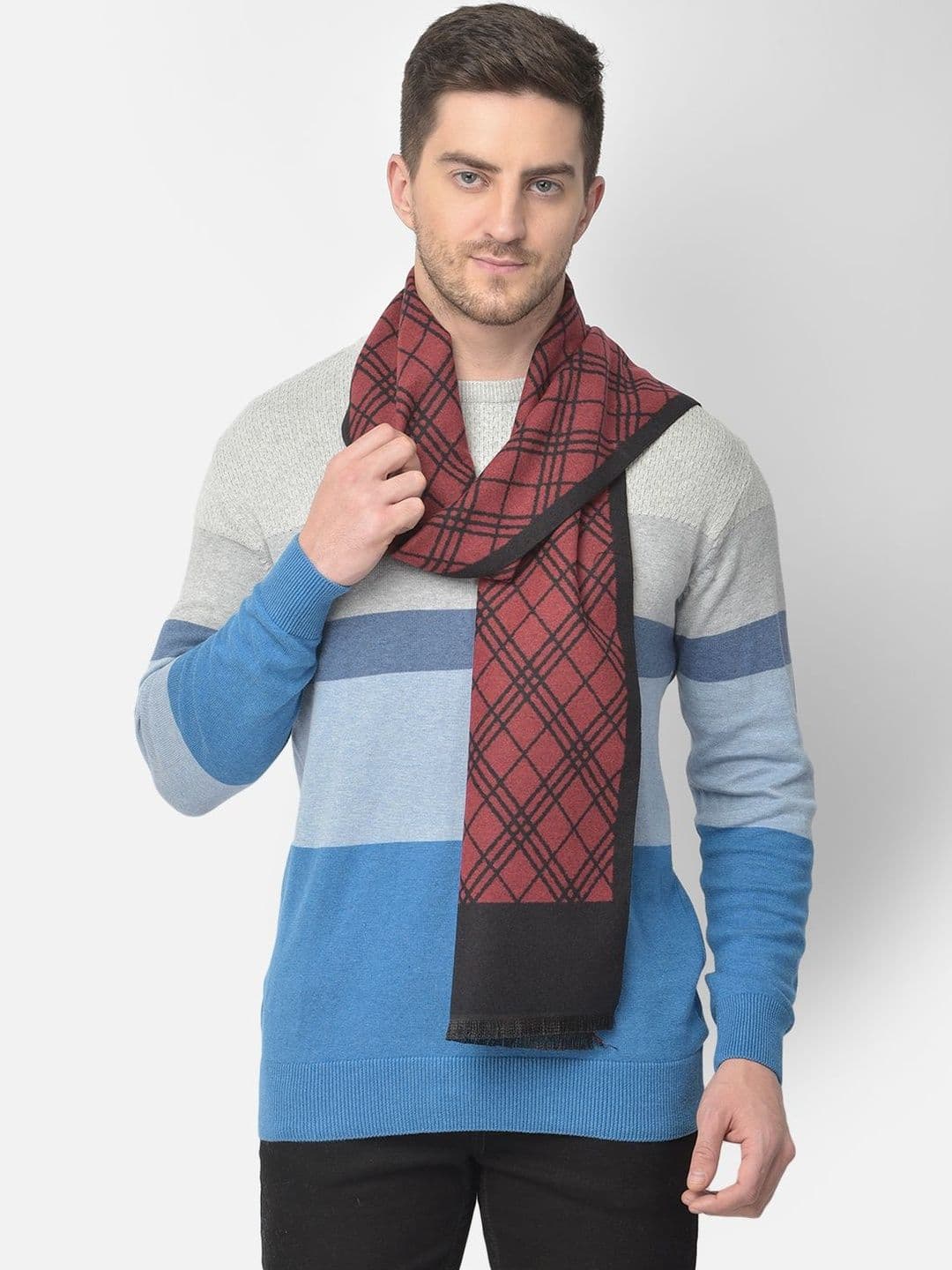 Cazzano Men Checked Scarf - view 1