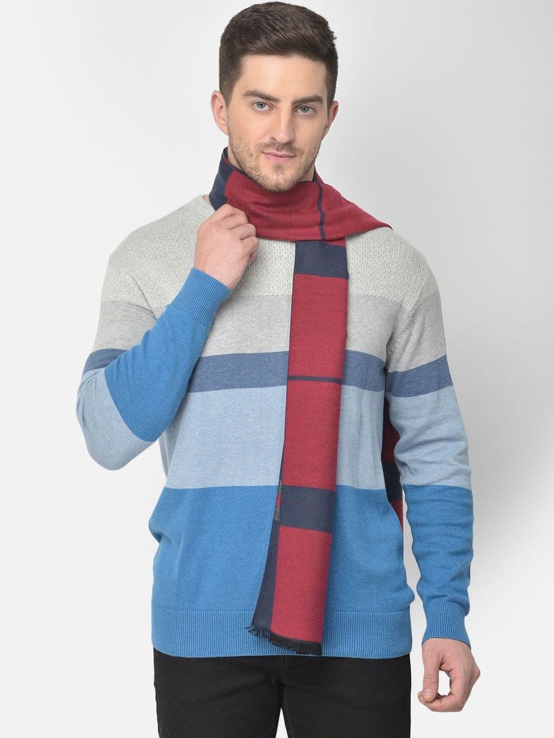 Cazzano Men Checked Scarf - view 1