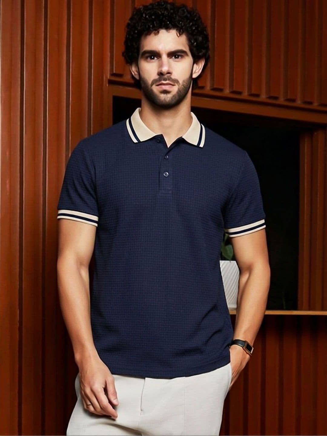 THE BEETEL HOUSE Men Polo Collar T-shirt - view 1