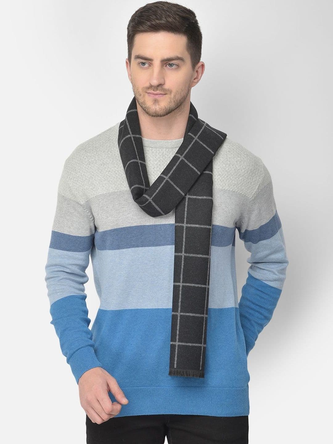Cazzano Men Checked Scarf - view 1