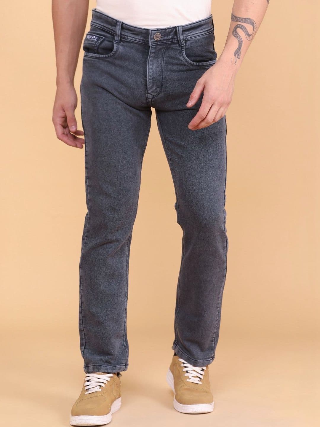 V-Mart Men Slim Fit Mid-Rise Light Fade Jeans - view 1