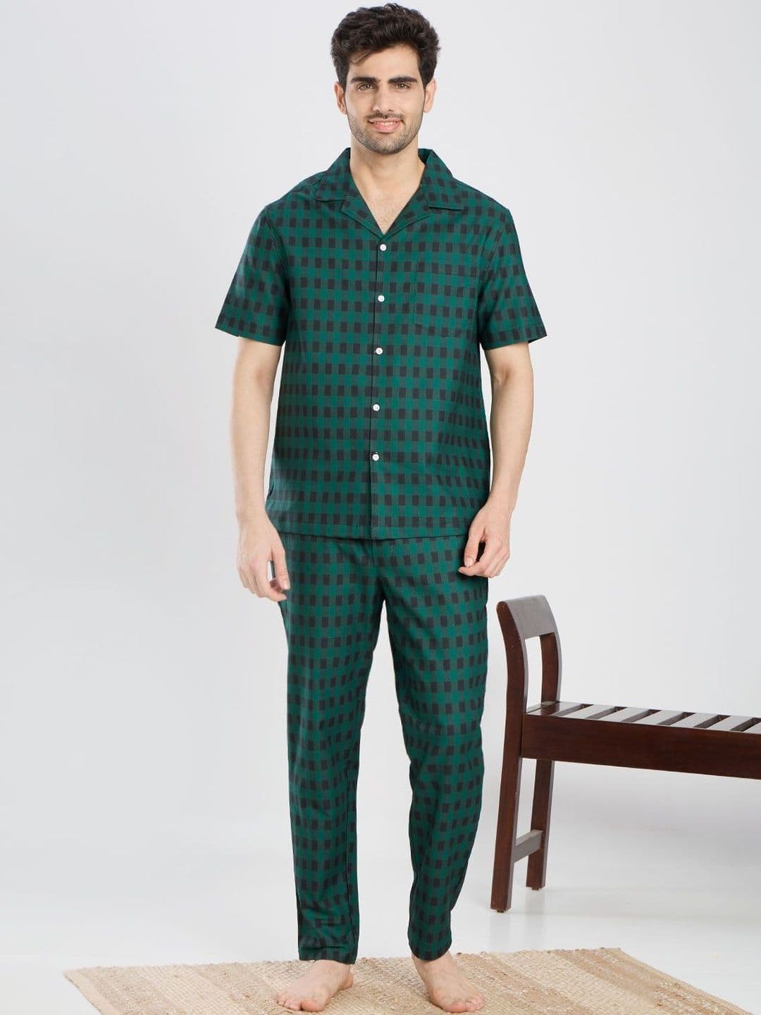 ETC Men Checked Night suit - view 1