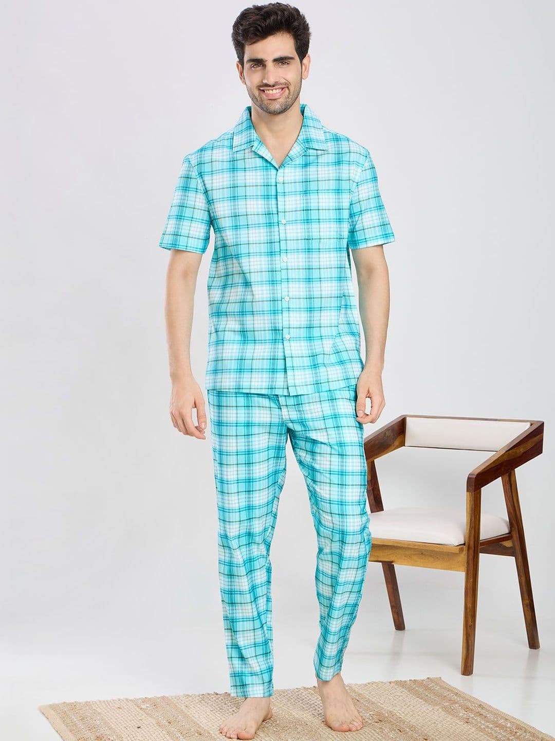 ETC Men Checked Night suit - view 1