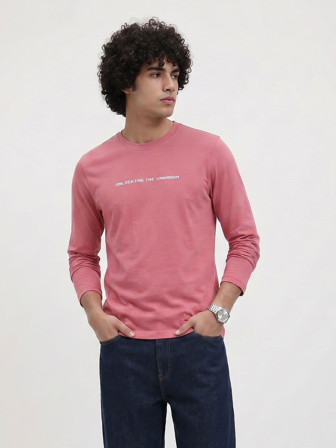 The Roadster Life Co. Typography Printed Pure Cotton T-Shirt - view 1