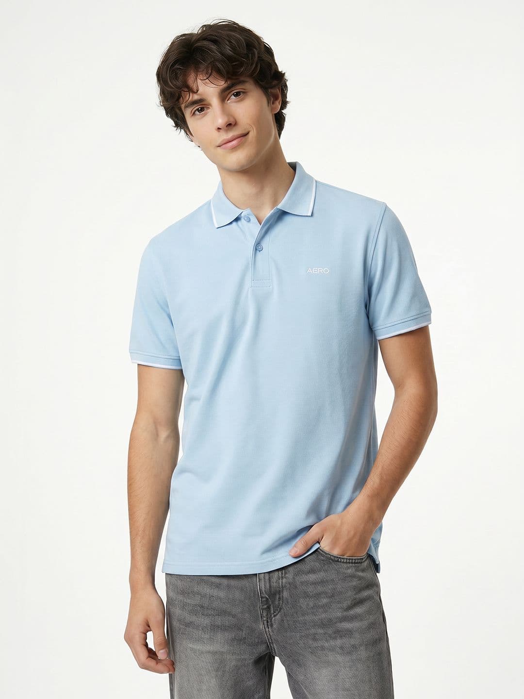 Aeropostale Polo Collar Pure Cotton T-shirt - view 1