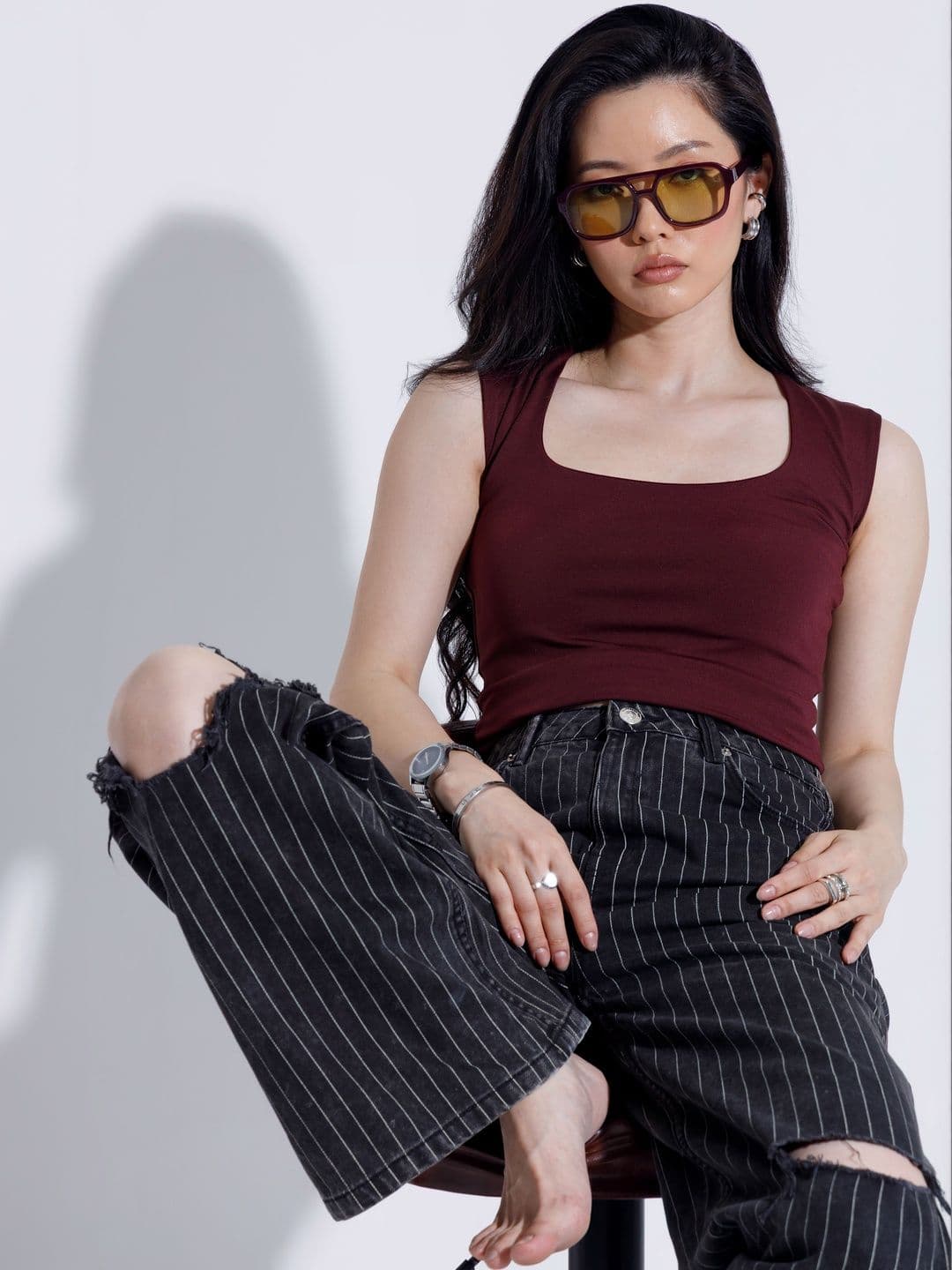 COLOR CAPITAL Crepe Top - view 1