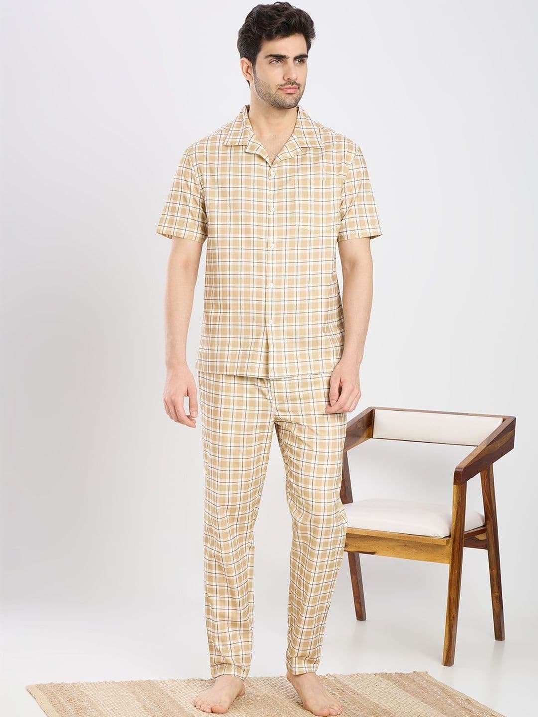 ETC Men Checked Night suit - view 1