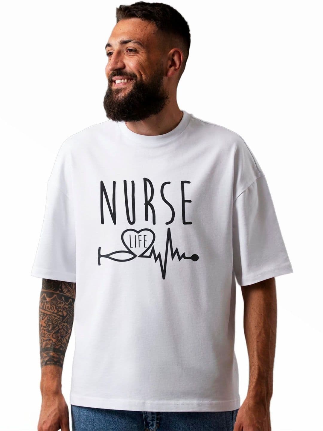 Seekbuylove Men Typography Printed Drop-Shoulder Sleeves Bio Finish T-shirt - view 1