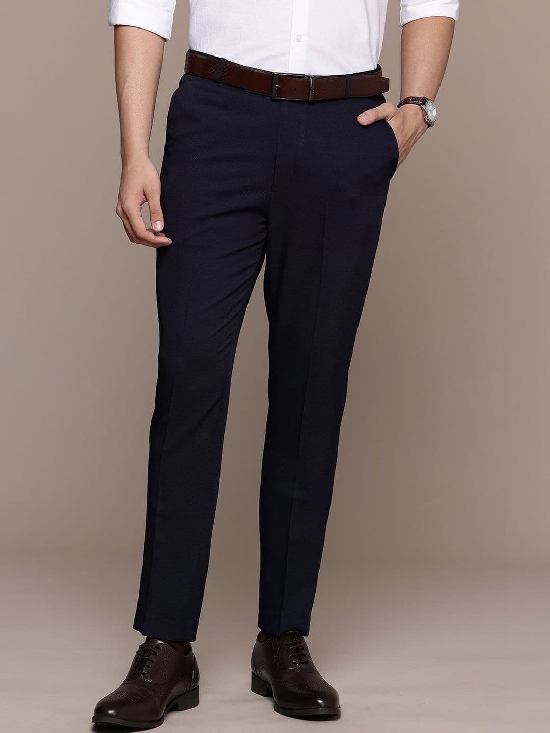 R.Code by The Roadster Life Co. Men Comfort Trousers - view 1