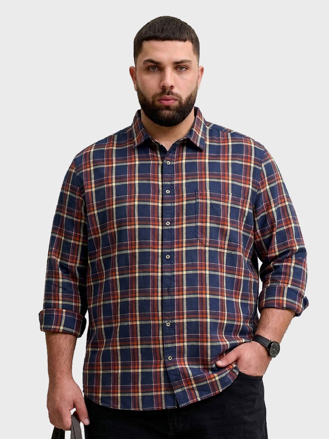 The Indian Garage Co Men Tartan Checks Checked Casual Shirt - view 1