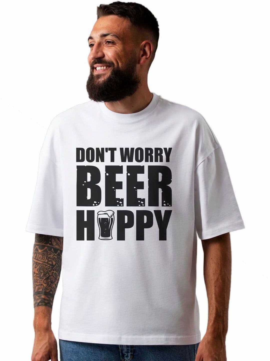 Seekbuylove Typography Printed Round Neck Bio Finish Cotton T-shirt - view 1