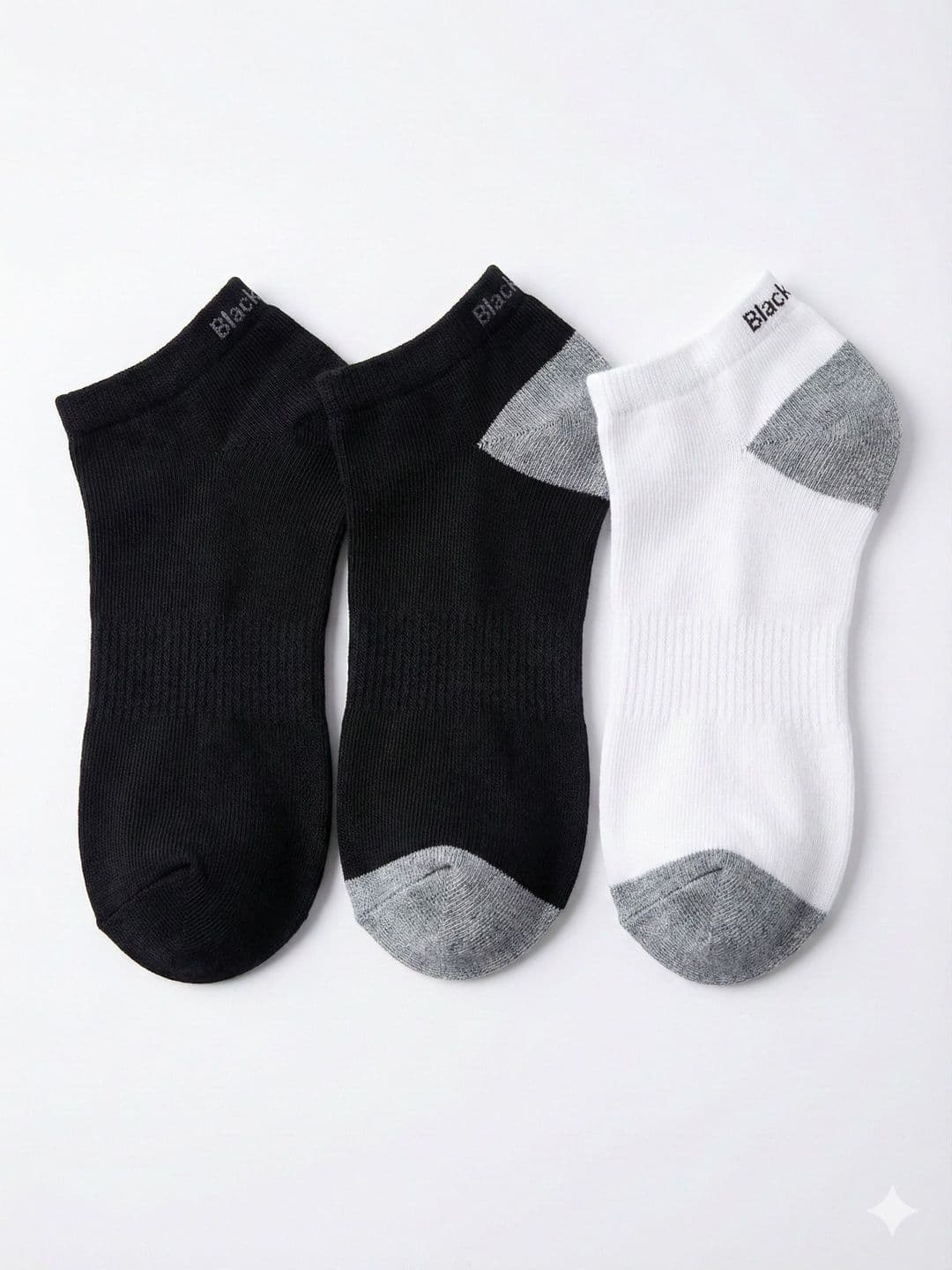Blacktank Men Pack of 3 Cotton Colourblocked Ankle Length Socks - view 1