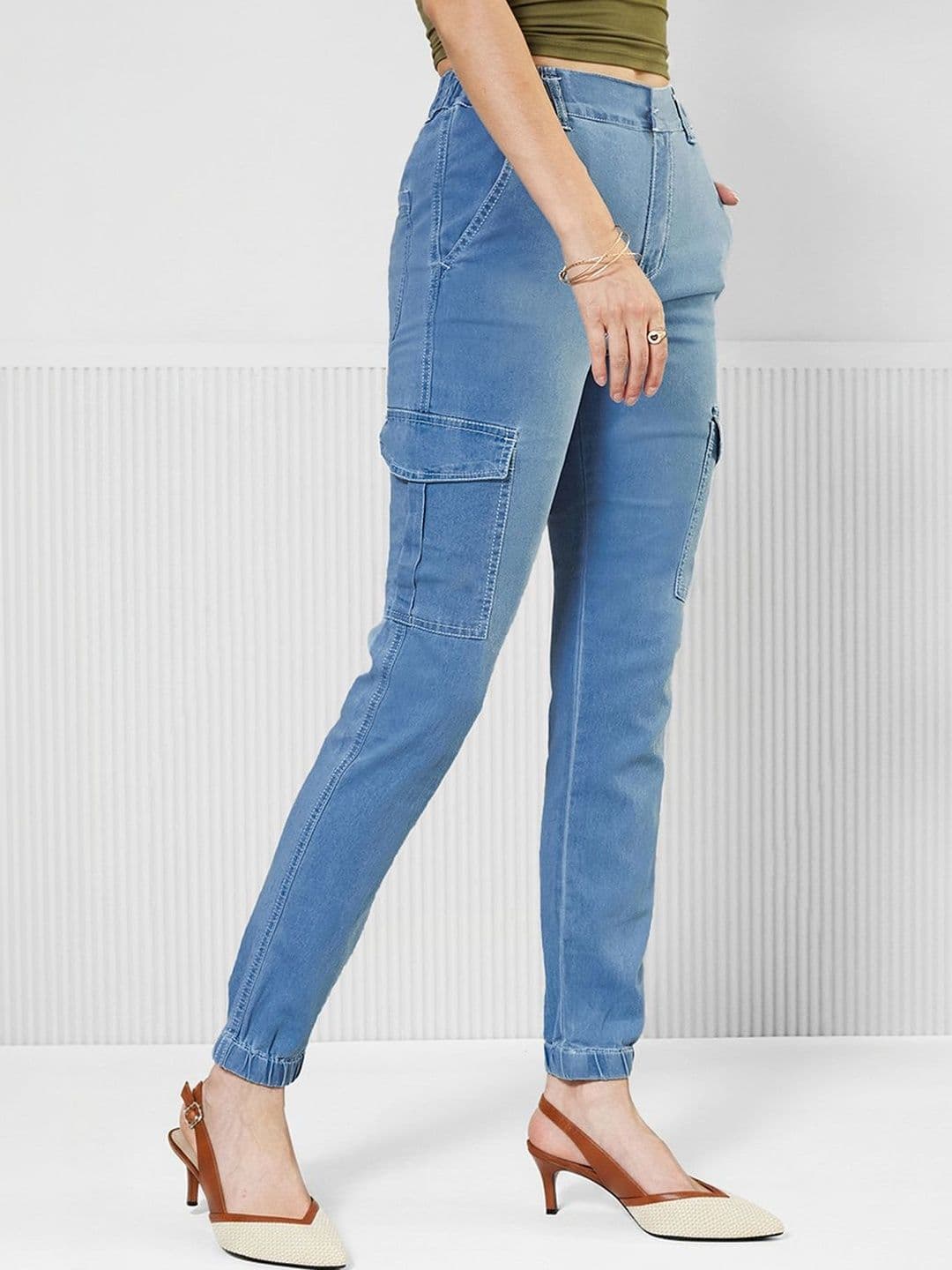 Mast & Harbour Women Regular Regular Stretchable Light Weight Denim Joggers - view 1