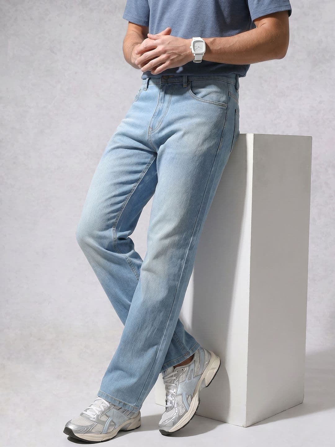 WROGN Men Bootcut Fit Stretchable Jeans - view 1