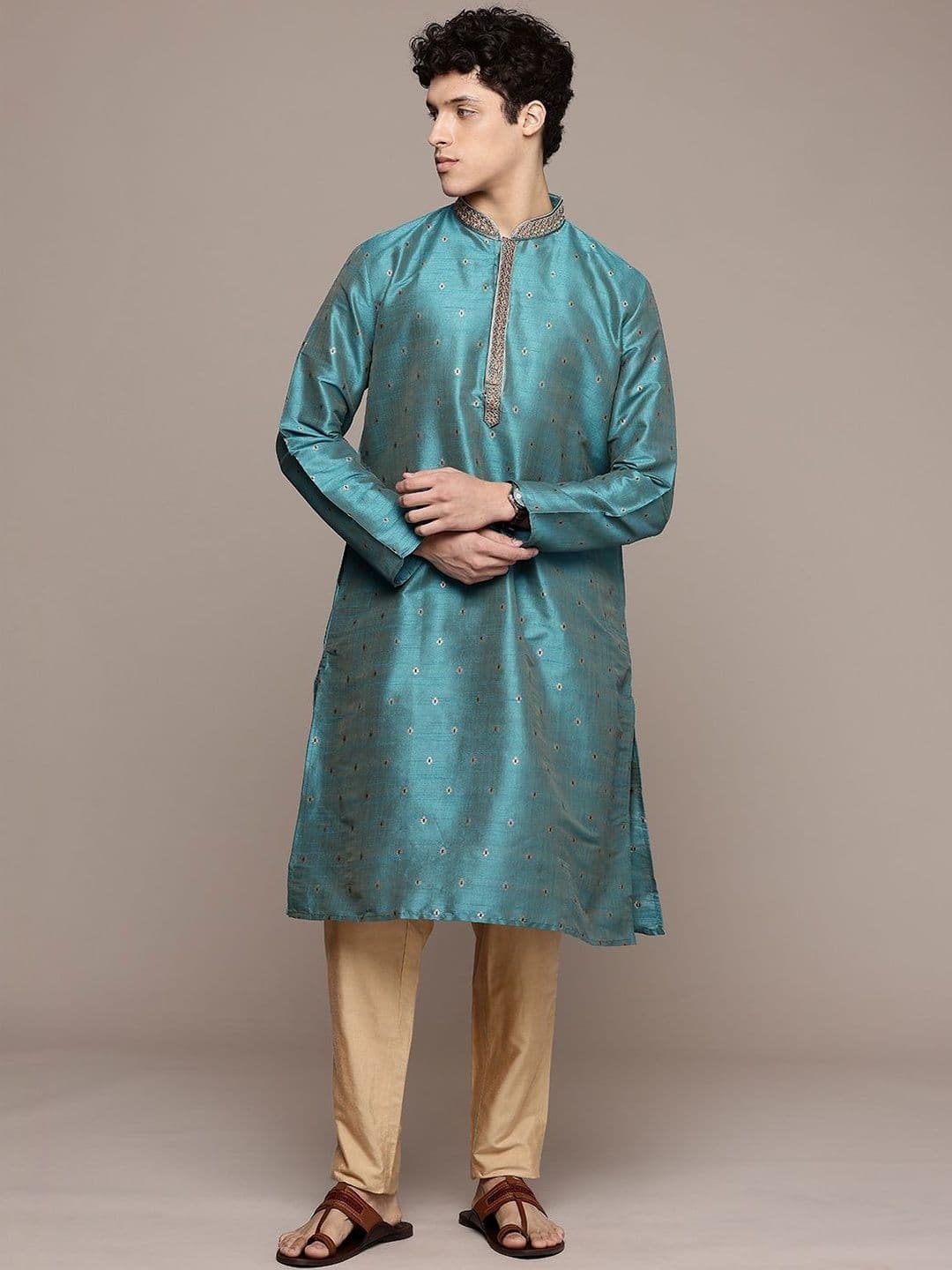 Dincharya Men Thread Work Kurta - view 1