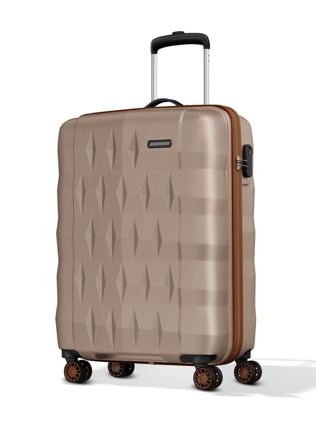 Aristocrat Unisex Comet Champagne Small Hard Luggage Cabin Trolley Bag with 8-Wheel - view 1