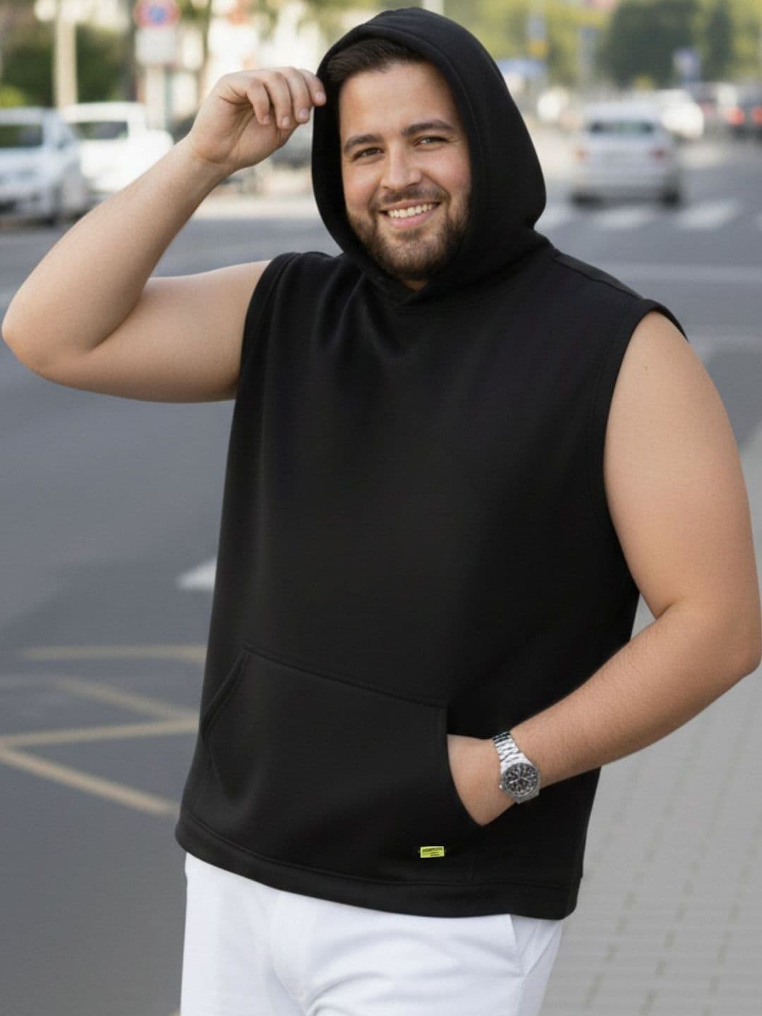Sztori Men Hooded Pockets T-shirt - view 1