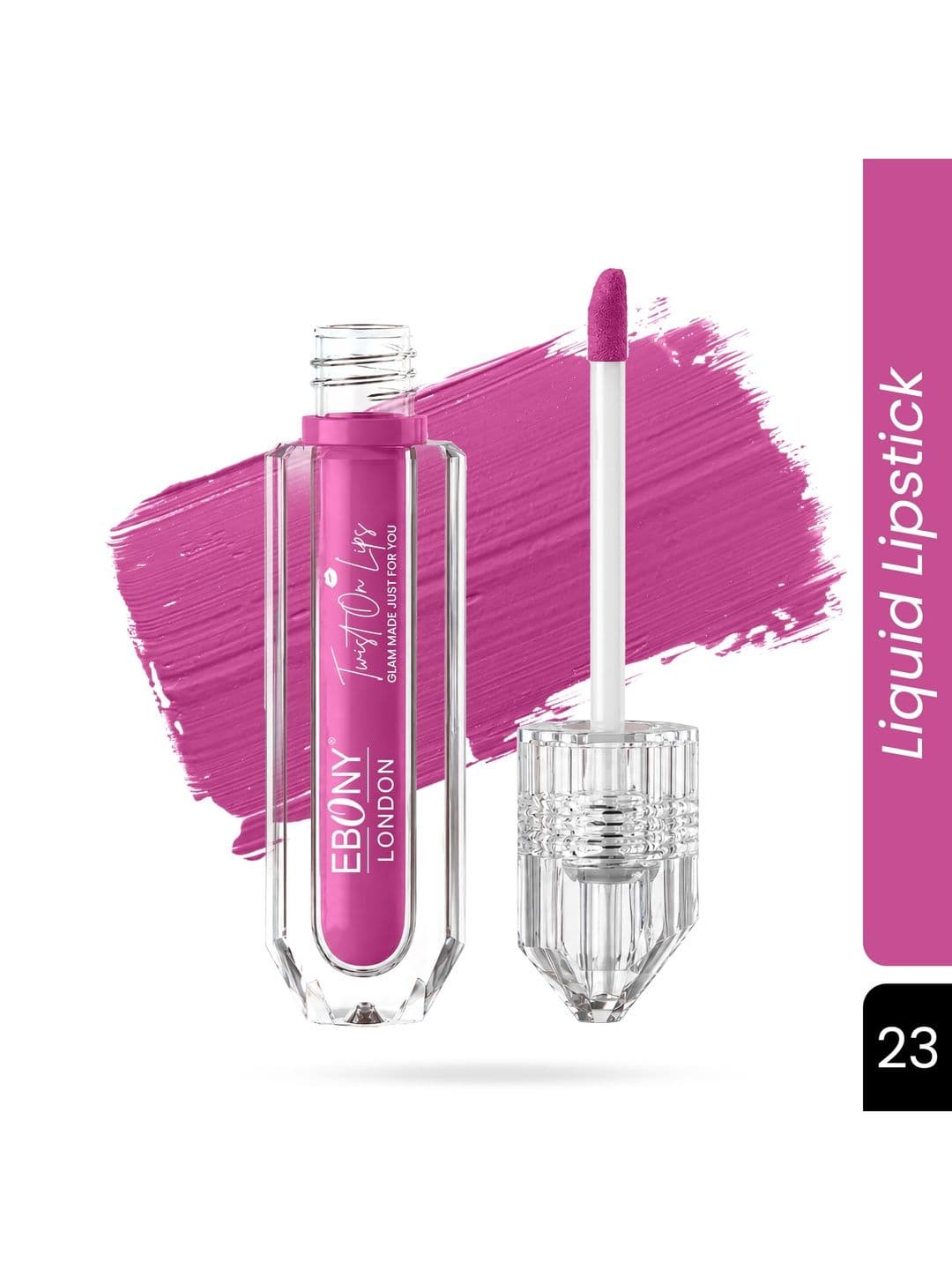 EBONY LONDON Twist On Lips Non Transfer Matte Liquid Lipstick - 5 ml - Shade - 23 - view 1