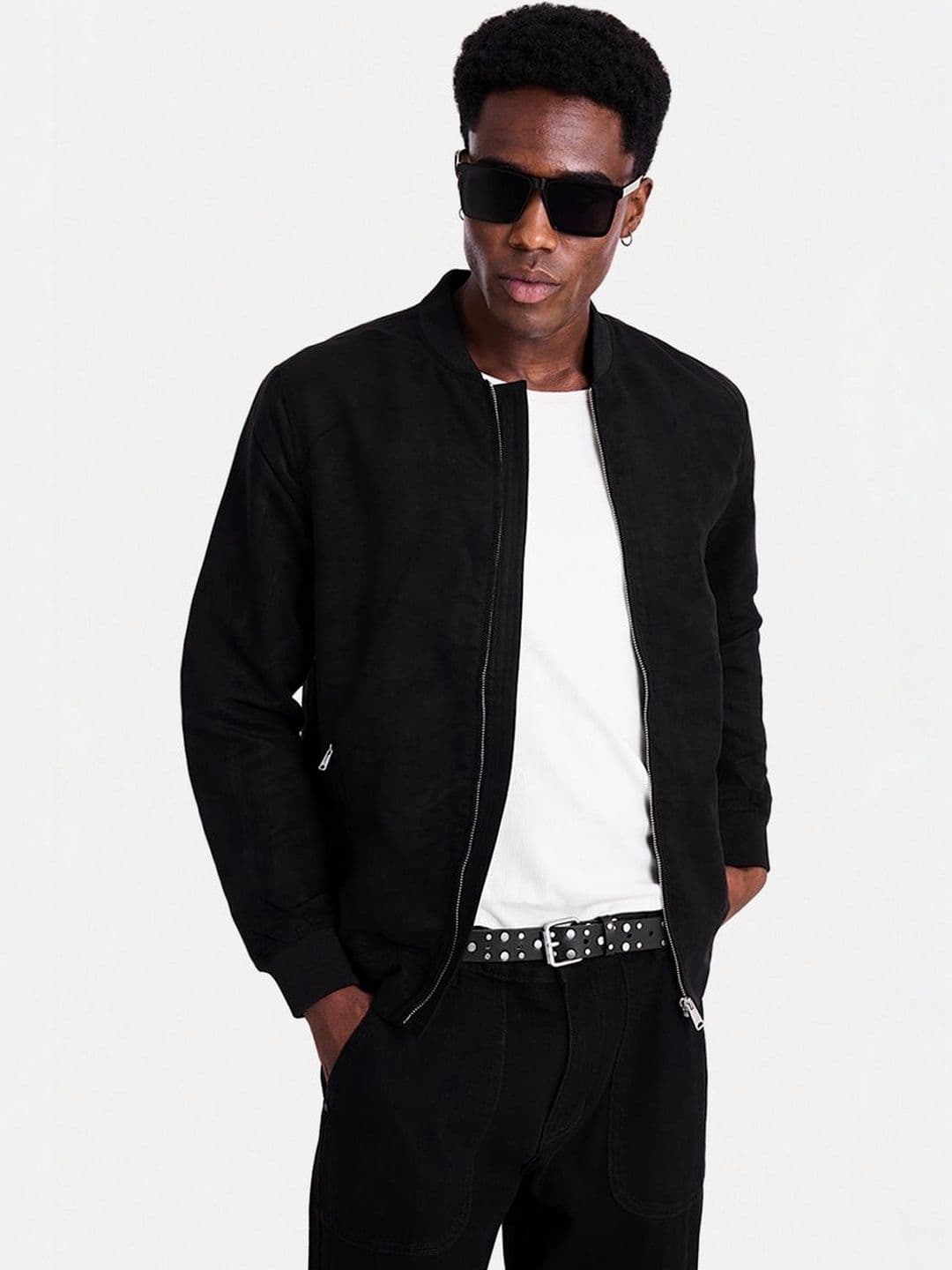 Snitch Men Lightweight Crop Open Front Jacket - view 1