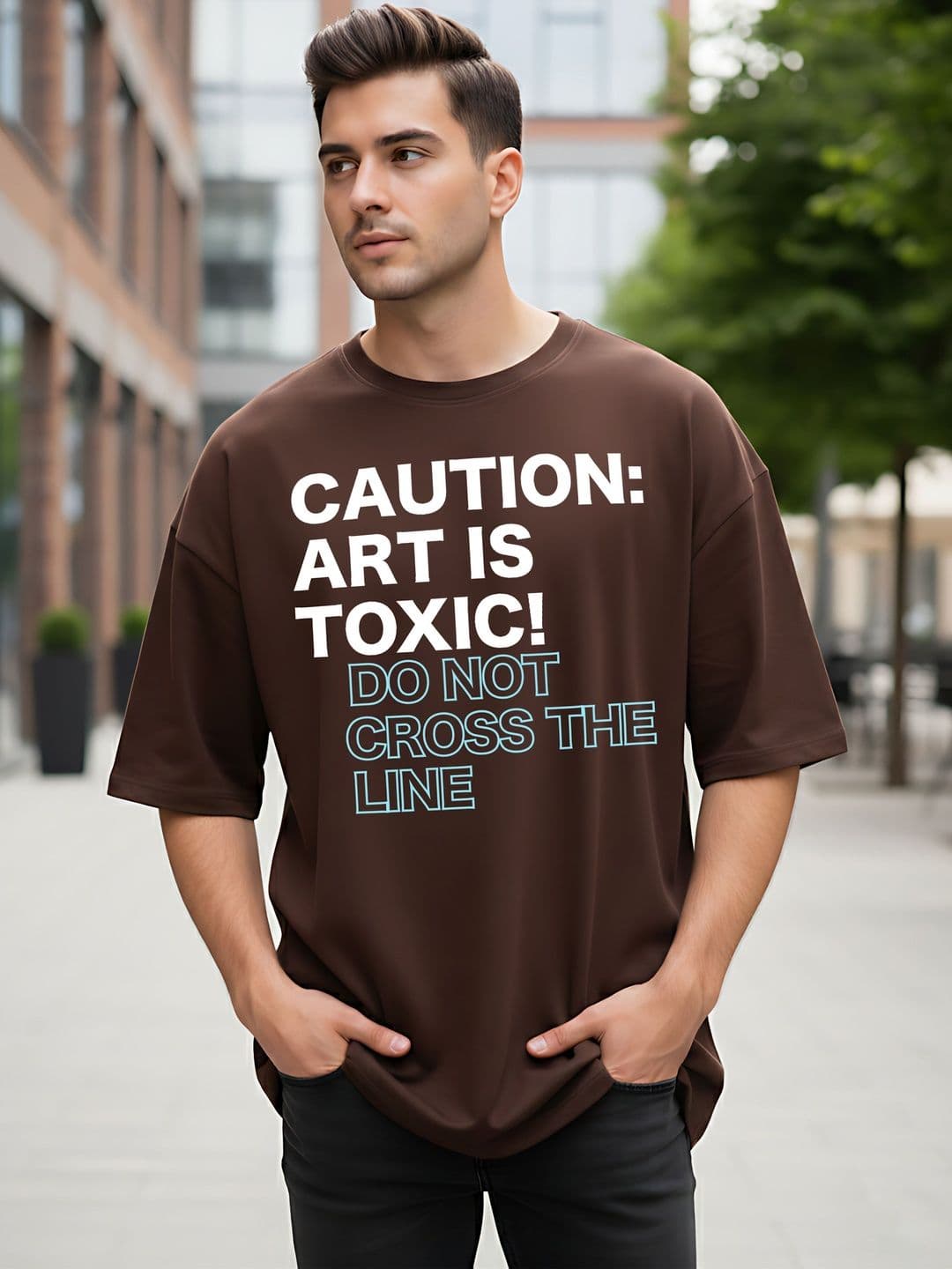 Kook N Keech Men Typography Printed Drop-Shoulder Sleeves T-shirt - view 1