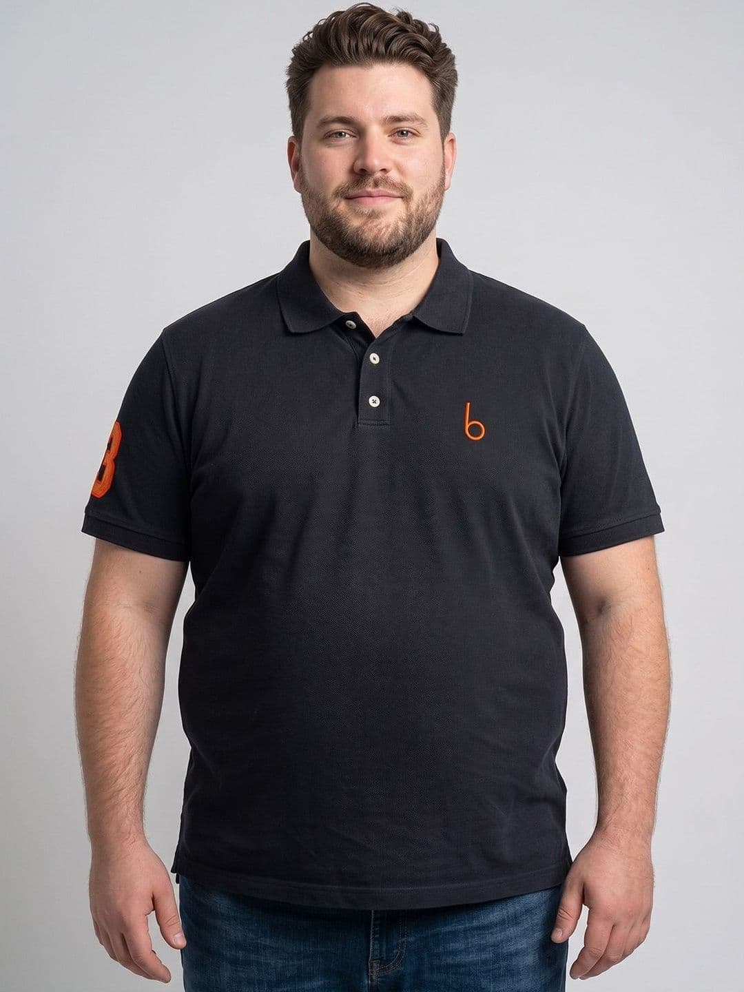 bigbanana Men Plus Size Polo Collar Anti Odour T-shirt - view 1