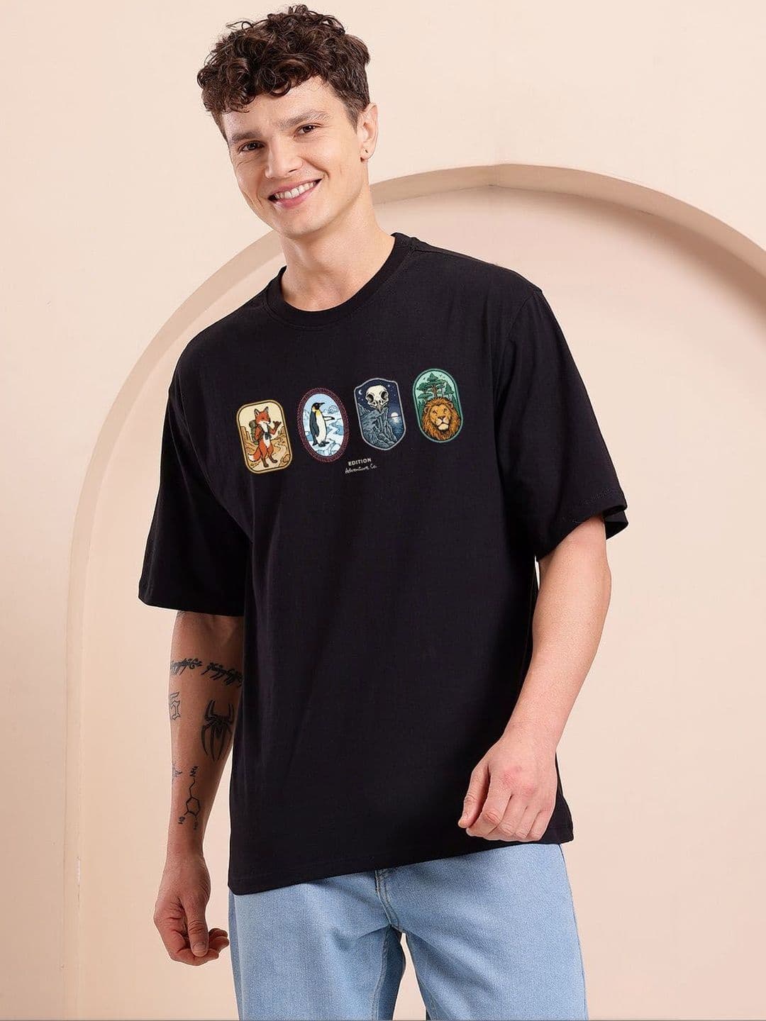Kook N Keech Men Printed Pure Cotton Bio Finish T-shirt - view 1