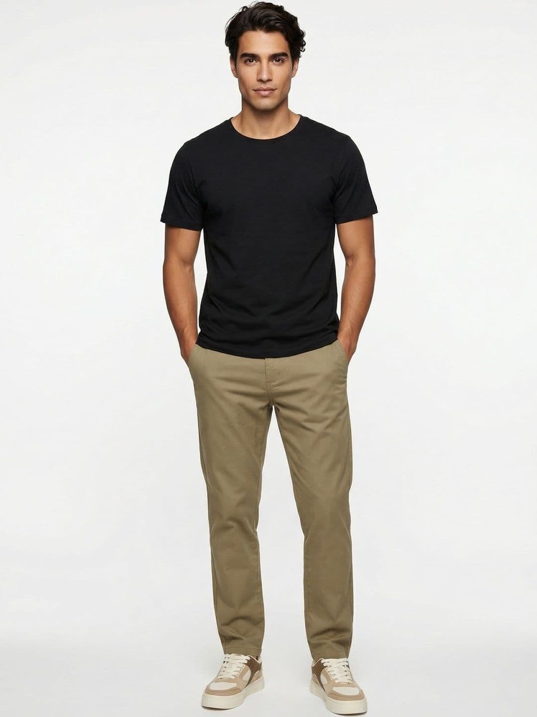 NOBERO Men Straight Fit Chinos Trousers - view 1