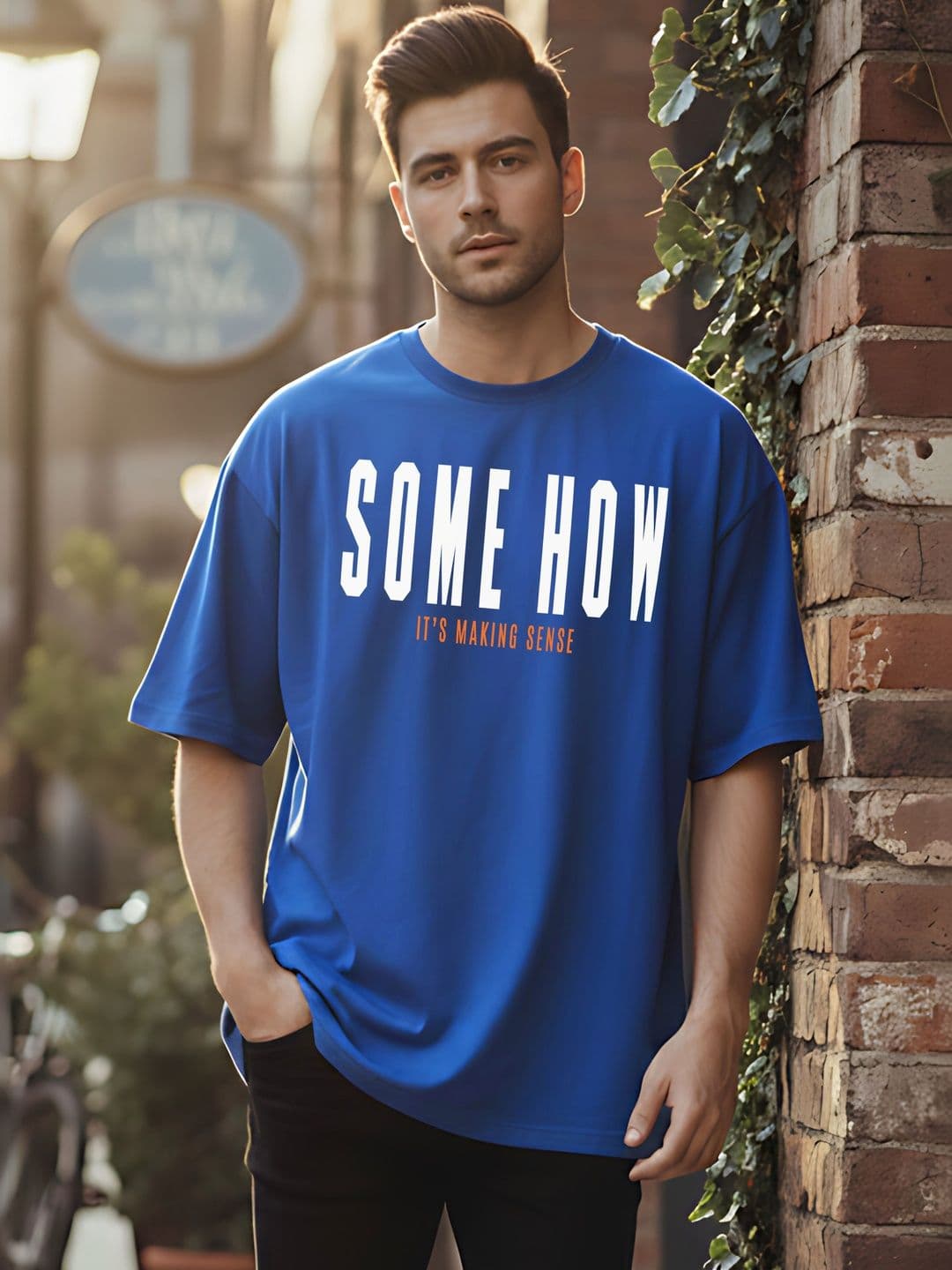 Kook N Keech Men Typography Printed Drop-Shoulder Sleeves T-shirt - view 1