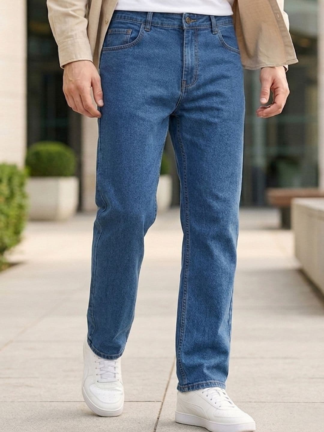 Urbano Fashion Men Blue Slim Fit Mid-Rise Clean Look Stretchable Jeans - view 1