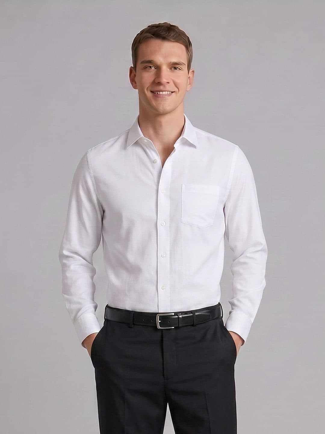 Blackberrys Textured Pure Cotton Formal Shirt - view 1