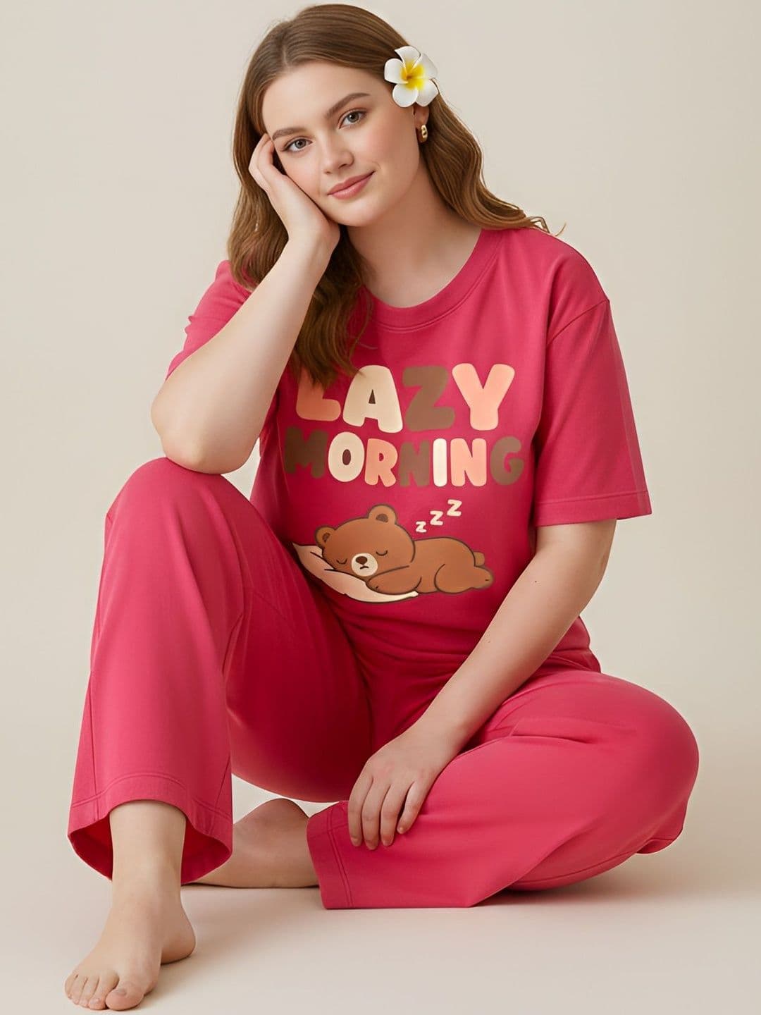 My Swag Cotton Printed T-shirt with Trousers - view 1